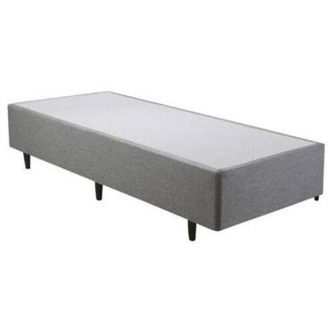 Imagem de Base Cama Box Solteiro Herval Detroit Vanila 39x79x198 cm, Cinza