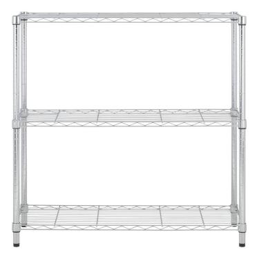 Imagem de Estante Aco Cromado 3 Prateleiras 90x90x35cm Ate 150kg Prateado