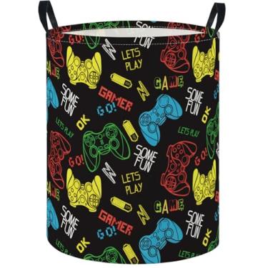 Imagem de TIBAOLOVER Cesto de lavanderia para bebês, cesto de roupa infantil, cesto de armazenamento de brinquedos para decoração de quarto de meninos, cestas de presente para quarto e banheiro (jogo)