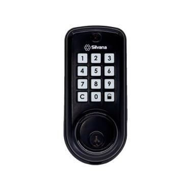 Imagem de Fechadura Digital Embutir - Chave E Senha - Silvana Sdd115, Preto
