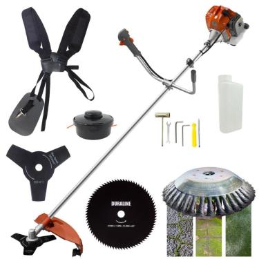 Imagem de Roçadeira Profissional Á Gasolina Tekna RL520ACN TK 52cc + Kit de Lâminas de Corte Com...