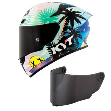 Imagem de Capacete KYT TT Course Riccardo Rossi Barcelona Mais Viseira Fumê, 58