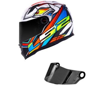 Imagem de Capacete LS2 FF358 Xdron Laranja Mais Viseira Fumê, 56