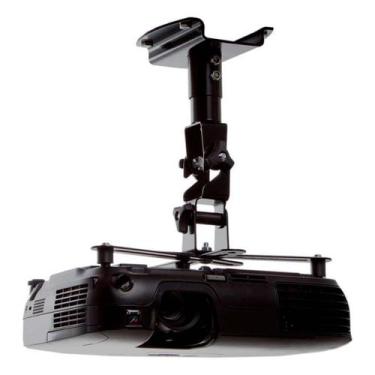 Imagem de Suporte De Projetor Para Teto Parede Preto 360 Graus Sbrp756 Brasforma