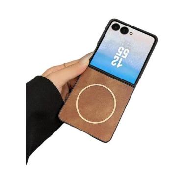 Imagem de Capa De Luxo Em Couro Fosco Magnético Para Samsung Galaxy Z Flip 7 6 5