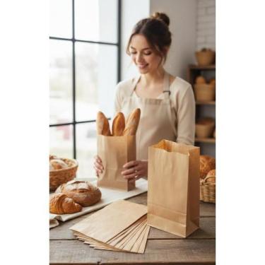 Imagem de 2x Saco Kraft SOS Delivery 12x6.5x22cm - 50un - Entrega Segu - Congrat