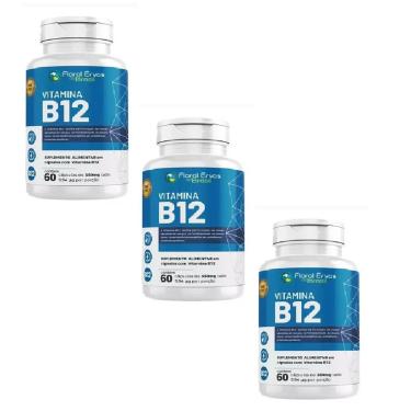 Imagem de Kit 3 Vitamina B12 Metilcobalamina 350mg 3x60 cps Floral Ervas-Unissex