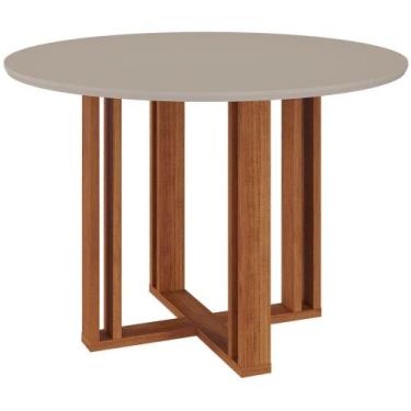 Imagem de Mesa de Jantar Redonda 4 Lugares Tampo MDF 109X109 cm 15175 MOLCI - Mi