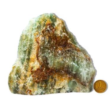 Imagem de 01 Ônix Verde Pé Serrado 7 a 12cm 300 a 400g Tipo B - Cristaisdecurvel