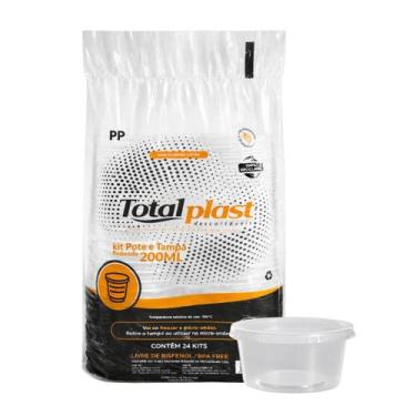 Imagem de Pote Para Bolo Freezer Microondas 200ml C/ Tampa 72 Unidades - Totalpl