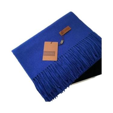 Imagem de Cachecol Feminino Grosso E Quente De Caxemira 2024 Inverno Cor Sólida 