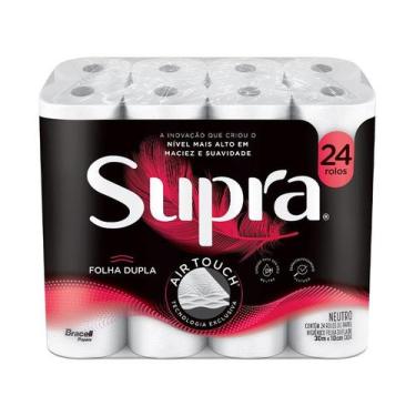 Imagem de Papel Higiênico Folha Dupla Bracell Supra 24 Rolos 30m, 24