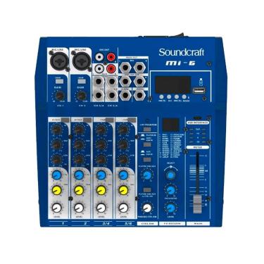 Imagem de Mesa de Som Soundcraft MI-6 MI Series Com USB / Interface - 6 Canais