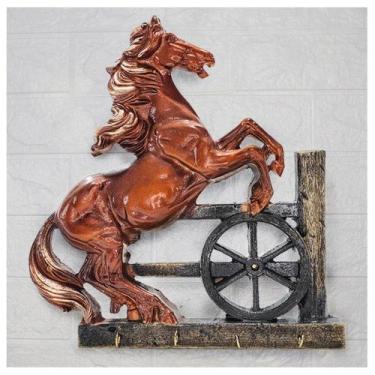 Imagem de Porta Chaves Cavalo Crioulo 34,5cm - Gici Casa