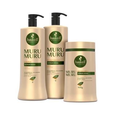 Imagem de Kit Haskell Murumurú Shampoo + Condicionador 1L Manteiga Nutritiva 900g