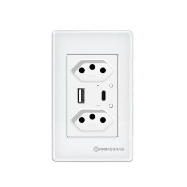 Imagem de Tomada Inteligente 2 Canais c/USB e USB-C (TP1220B) - PRIMEBRAS
