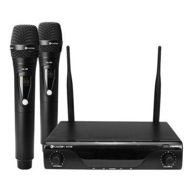 Imagem de Microfone Kadosh Duplo Sem Fio Uhf Display 100 Canais K-412m
