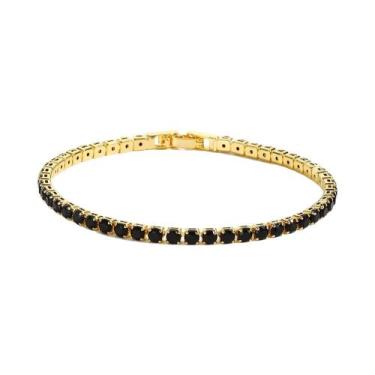 Imagem de Pulseira De Tênis Feminina Impermeável Com Cristais Coloridos 3MM Mult