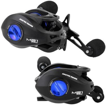 Imagem de Carretilha Albatroz M21 Slim Black Blue Drag 9kg Carretel Aluminio - A