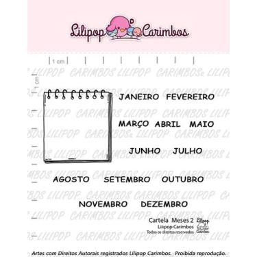 Imagem de Cartela de Carimbos Meses - Lilipop Carimbos