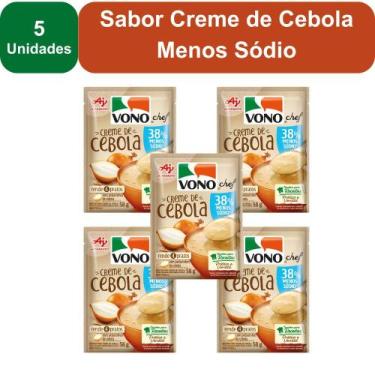 Imagem de Kit 5 Unidades Sopas Cremosas VONO CHEF Sabor Creme de Cebola Menos Só