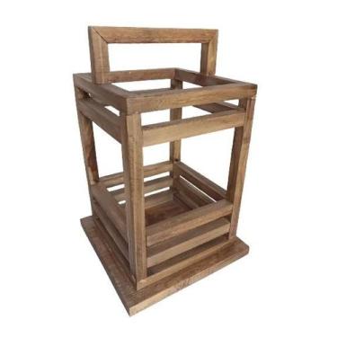 Imagem de Lanterna decorativa em madeira p - Home & Garden