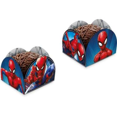 Imagem de Porta Forminha Docinhos Doces Festa Homem Aranha 50 Uni Regina Festas 