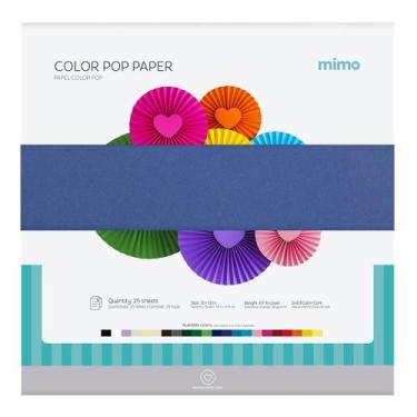 Imagem de Papel Color Pop Azul Marinho Mimo - 30,5 x 30,5 cm - 180 gr - 25 unds
