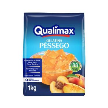 Imagem de Pó para preparo de gelatina sabor pessego qualimax c/ 1 kg