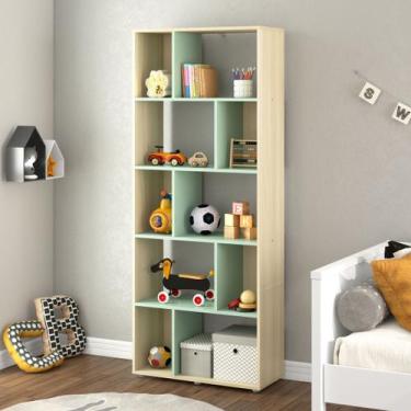 Imagem de Estante Infantil Multifuncional 10 Nichos Bella Casatema MadeiraOrigin