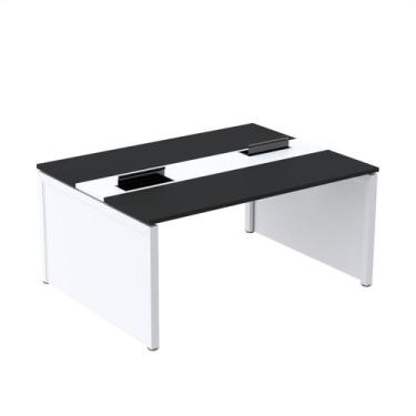 Imagem de Estação de Trabalho Mesa Plataforma Escritório Dupla para 2 Pessoas co