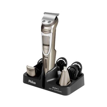 Imagem de Aparador de Pelos Philco Multigroom 8 em 1 PAP16 Lâmina Aço Inoxidável sem Fio Preto 110V