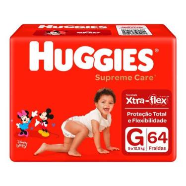 Imagem de Fralda Huggies Supreme Care - Tam. G 9 a 12,5kg 64 Unidades