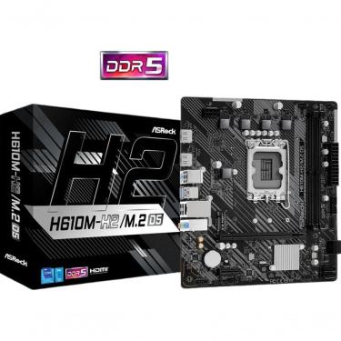 Imagem de Placa Mãe H610M-H2-M.2 D5 com DDR5 Até 5600 Mhz e M.2 Pcie Gen3 X4 Preto Asrock