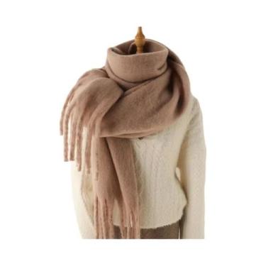 Imagem de Cachecol De Inverno Em Cashmere Para Homens E Mulheres, Quente, Sólido
