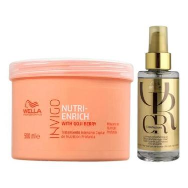 Imagem de Kit Wella Nutri-enrich Mascara 500ml + Óleo Oil 100ml