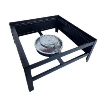 Imagem de Base Rechaud 129-BS à Álcool Gel Portátil com Tripé Grande para Camping Cozinha Varanda Brassol