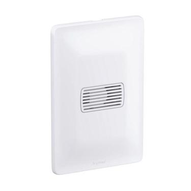 Imagem de Campainha Cigarra Zeffia com Design Moderno e Acabamento Brilhante Branco Pial 110V