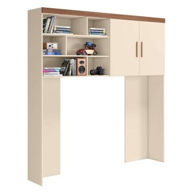 Imagem de Módulo Infantil Aéreo Chiara 2 Portas sem Gavetas MDP 195CM Off White Carvalho Phoenix Baby