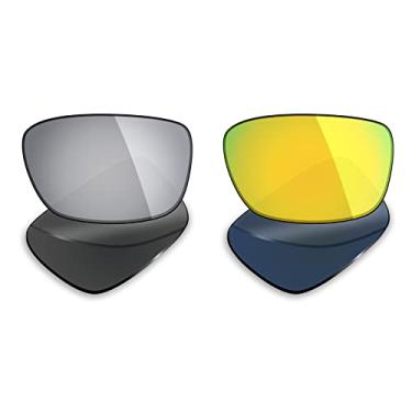 Imagem de 2 pares de lentes polarizadas de substituição da Mryok para óculos de sol Oakley Drop Point – Opções