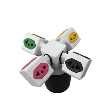 Imagem de GN Kit 2 Adaptadores Cubo Benjamin Com 4 Entradas 2/3 Pinos 10A Tipo C ou Tipo A