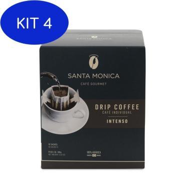 Imagem de Kit 4 Café Drip Coffee Intenso Santa Mônica