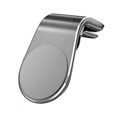 Imagem de Suporte Veicular Para Celular 360° Premium Magnético Automotivo Imã Universal Discreto Saída de Ar Prateado Compatível com Capa de Celular Sem Fio Portátil ONYK (Preto)