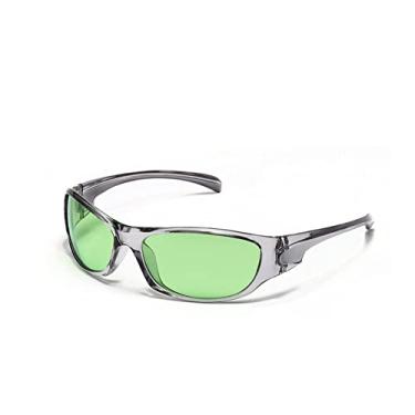 Imagem de Óculos de sol de resina da moda mulheres homens designer de luxo steampunk gótico esportes ao ar livre óculos de sol, touhui, verde, uv400