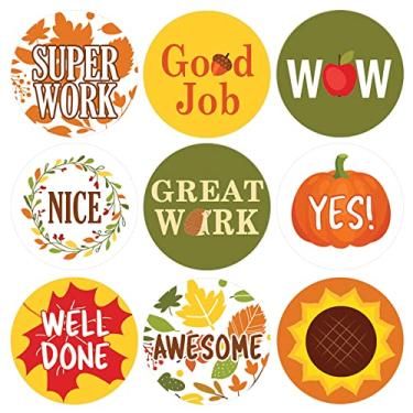 Imagem de Adesivos de recompensa de professores para crianças - 1.080 adesivos, Fall