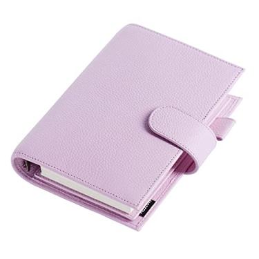 Imagem de Planejador de Anel de Tamanho Pessoal Padrão de Seixos Caderno Caixa de Armazenamento Diário de Esboço de Viagem, Seixos Lilás