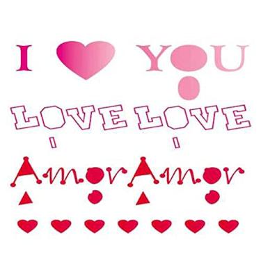 Imagem de Stencil de Acetato para Pintura OPA Simples 15 x 20 cm - 175 Amor