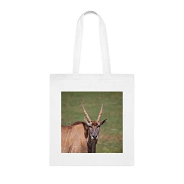 Imagem de Eland, Eland, Eland, bolsa de ombro Eland, bolsas reutilizáveis Eland, cesta de aniversário de Natal, ideia de presente para ela, presente para ele, bolsa feminina, Branco
