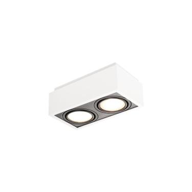 Imagem de Spot de Sobrepor Newline Box para 2 Lâmpadas AR111 GU10 Bivolt Branco e Preto