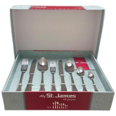 Imagem de Faqueiro St. James Lace Aço Inox 48 pçs